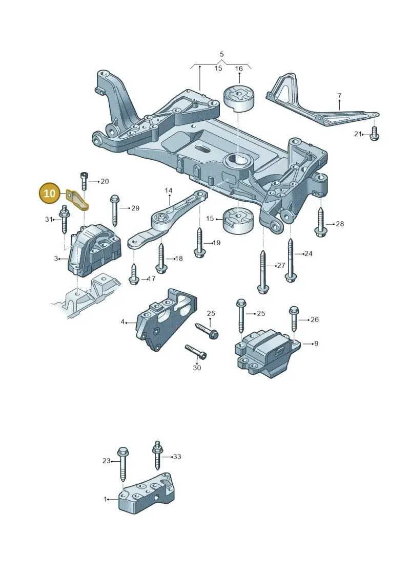 8J0199588 — Audi TTS Coupe 2.0 (2010-2014) diagram 707199200, position 10