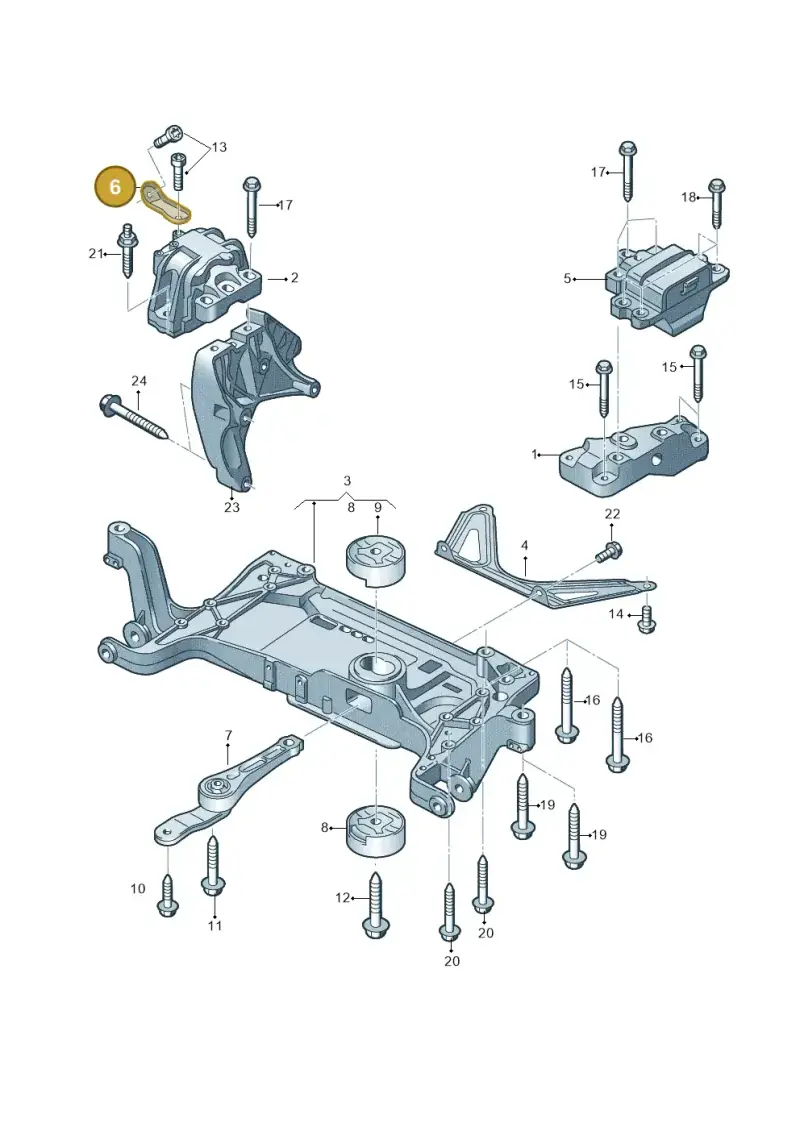 8J0199588 — Audi TTS Coupe 2.0 (2010-2014) diagram 707199250, position 6