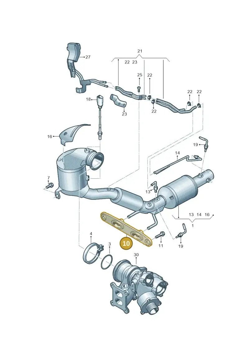 8J0253144M — Audi A1 sportback 1.0 (2018-) diagram 592253340, position 10
