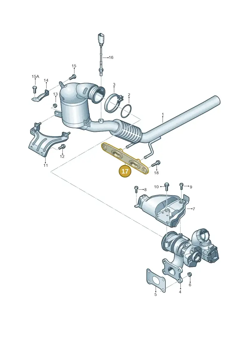 8J0253144M — Audi A3 Sportback (2019-2021) diagram 745253300, position 17