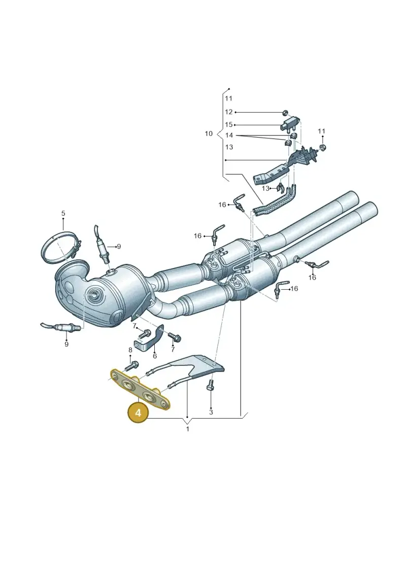 8J0253144M — Audi RSQ3 Sportback (2019-2024) diagram 853253045, position 4