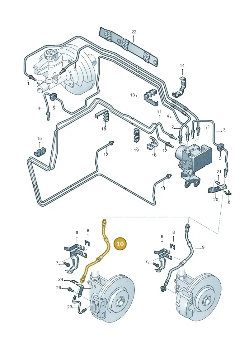 8J0611701D — Audi TTS Coupe 2.0 (2010-2014) diagram 609611250, position 10