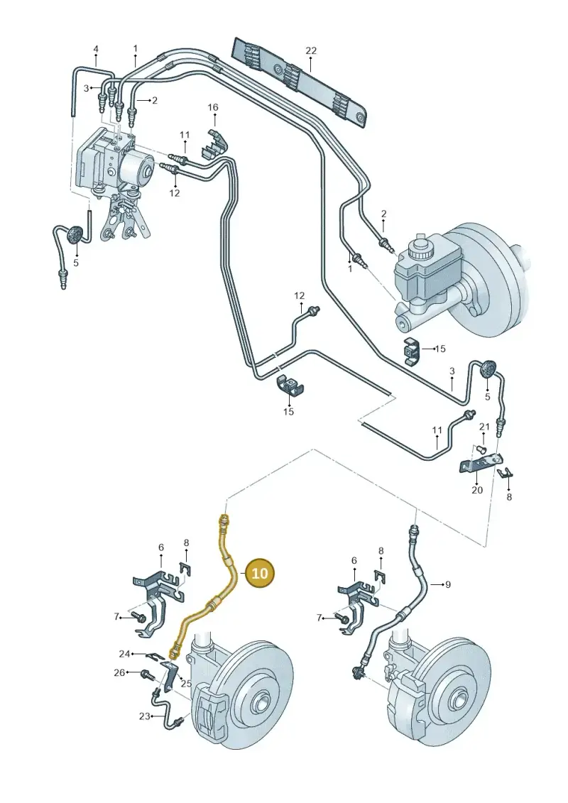 8J0611701D — Audi TTS Coupe 2.0 (2010-2014) diagram 609611200, position 10