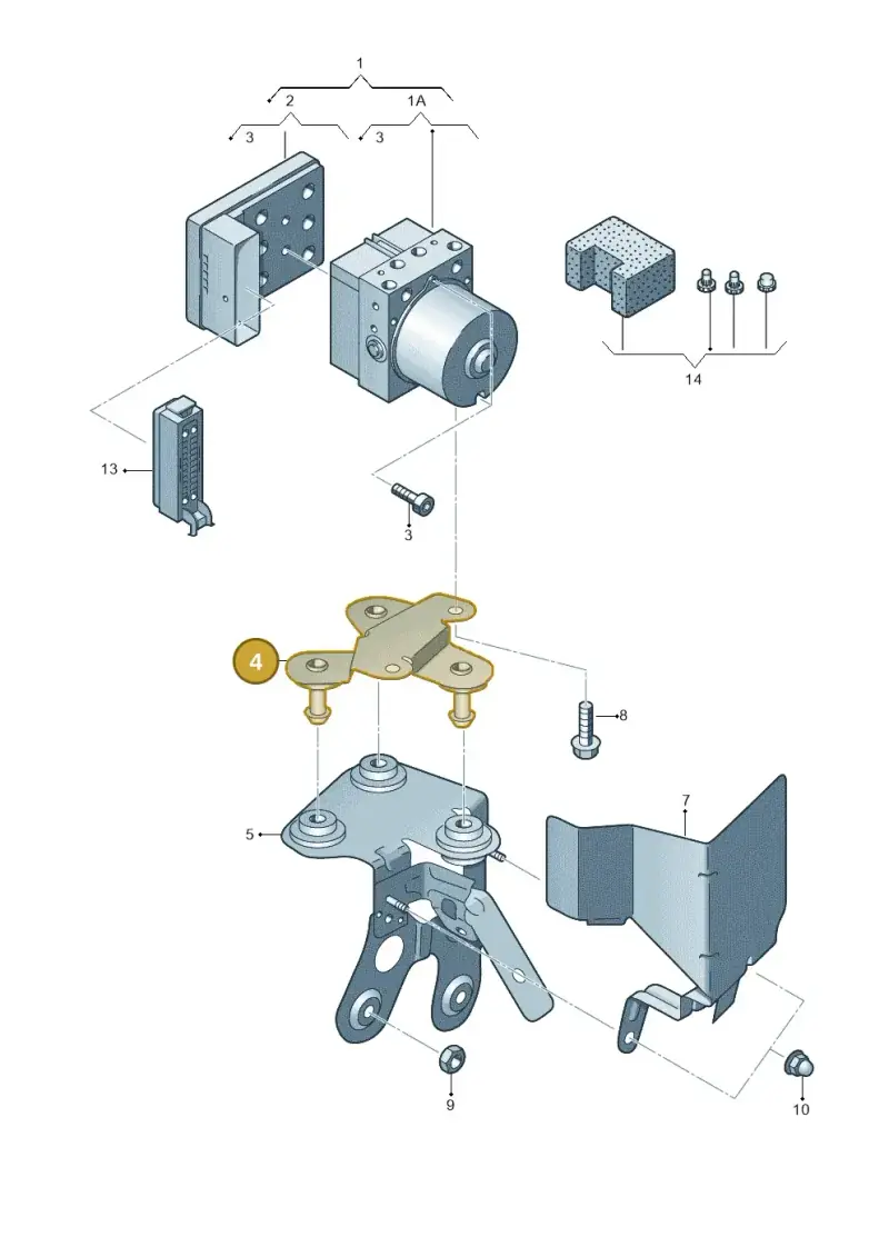 8J0614235 — Audi TTS Coupe 2.0 (2010-2014) diagram 412614100, position 4