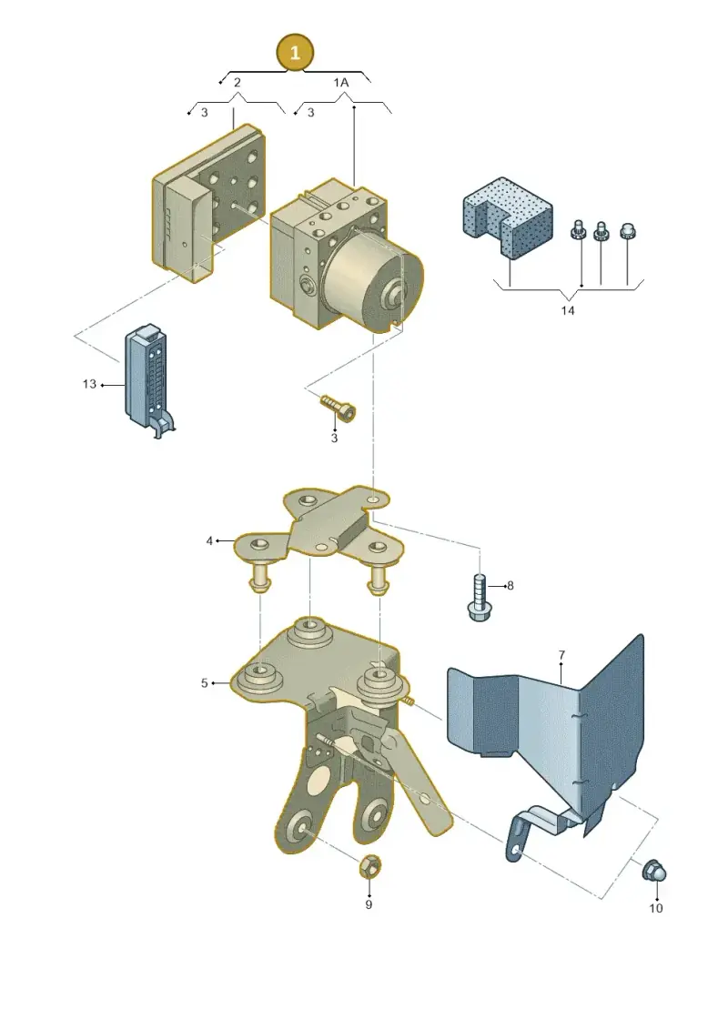 8J0614517GBEF — Audi TTRS Plus Coupe (2009-2014) diagram 412614100, position 1