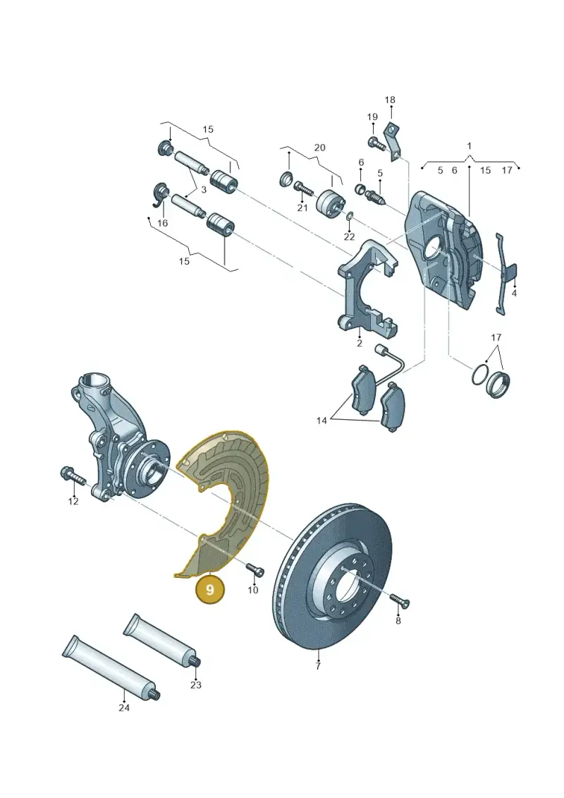 8J0615312 — Audi TTS Coupe 2.0 (2010-2014) diagram 412615500, position 9