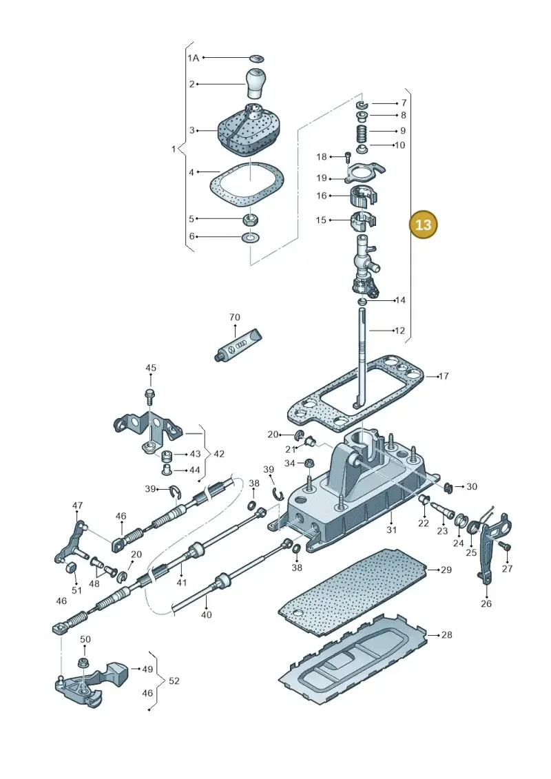 8J0711112B — Audi TTRS Plus Coupe (2009-2014) diagram 409711300, position 13
