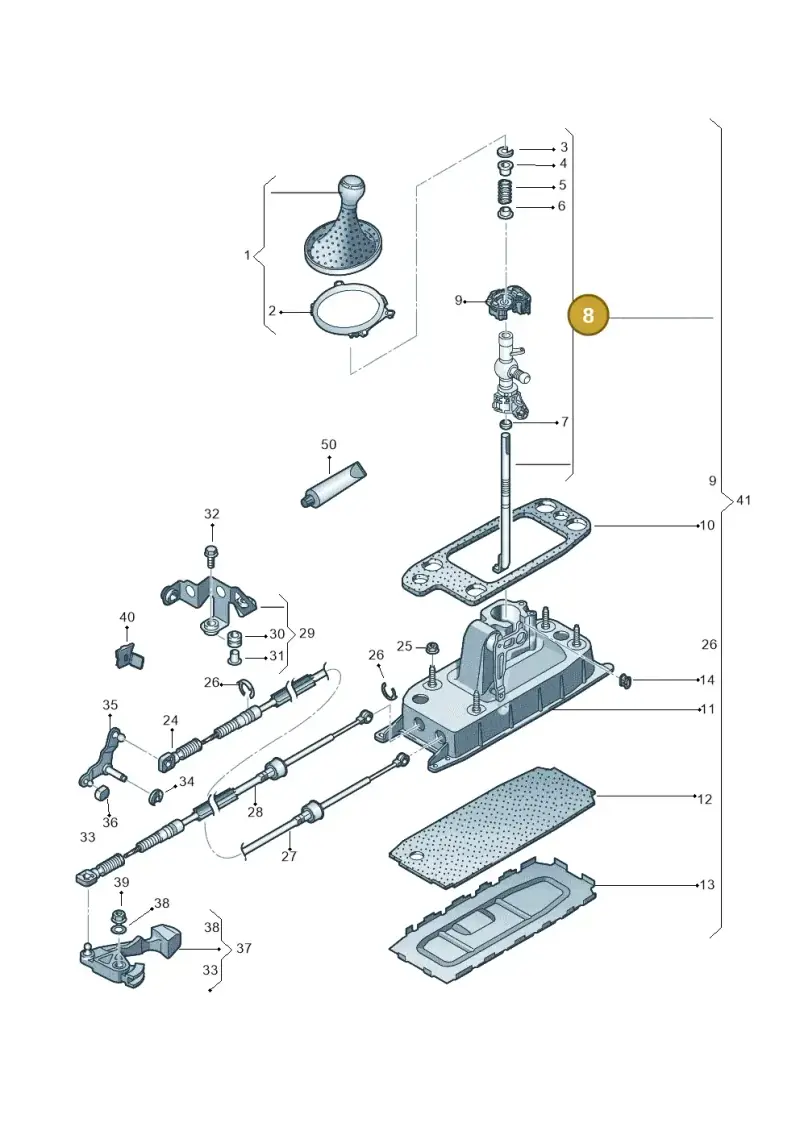 8J0711112B — Audi TTS Coupe 2.0 (2010-2014) diagram 707711400, position 8