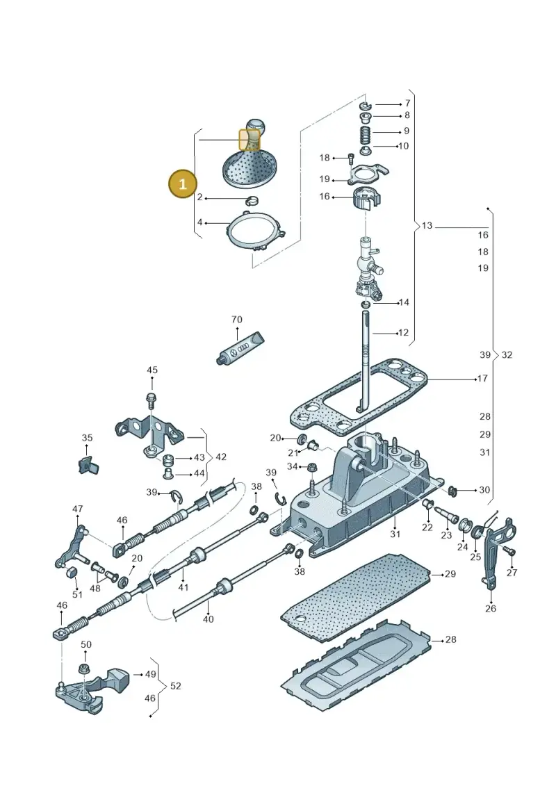 8J0711113CXGH — Audi TT Coupe/Roadster 08> (2007-) diagram 609711400, position 1