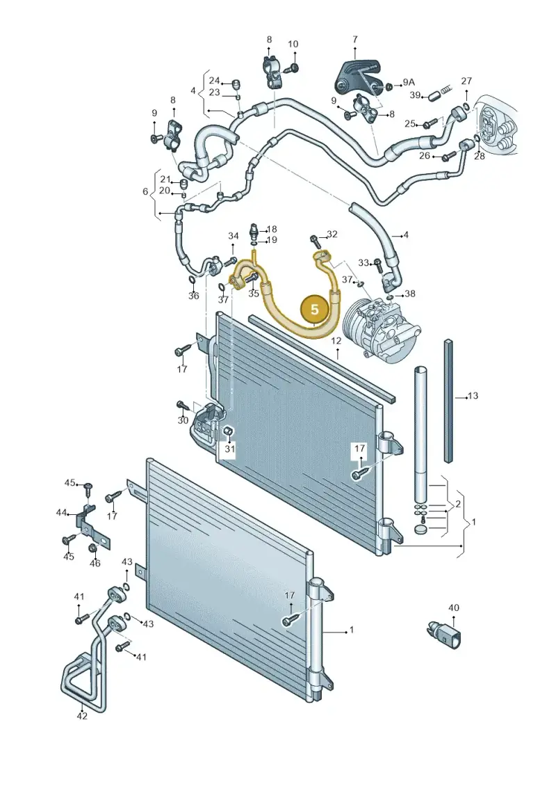 8J0820721J — Audi TTS Coupe 2.0 (2010-2014) diagram 609260410, position 5