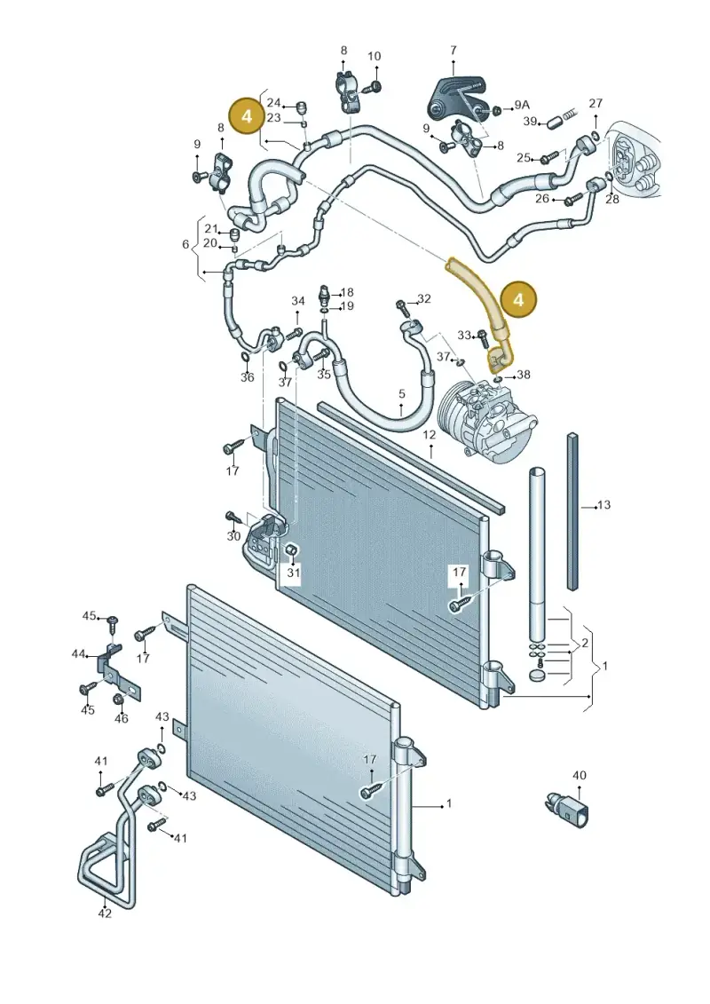 8J0820743M — Audi TT Coupe/Roadster 08> (2007-) diagram 609260410, position 4