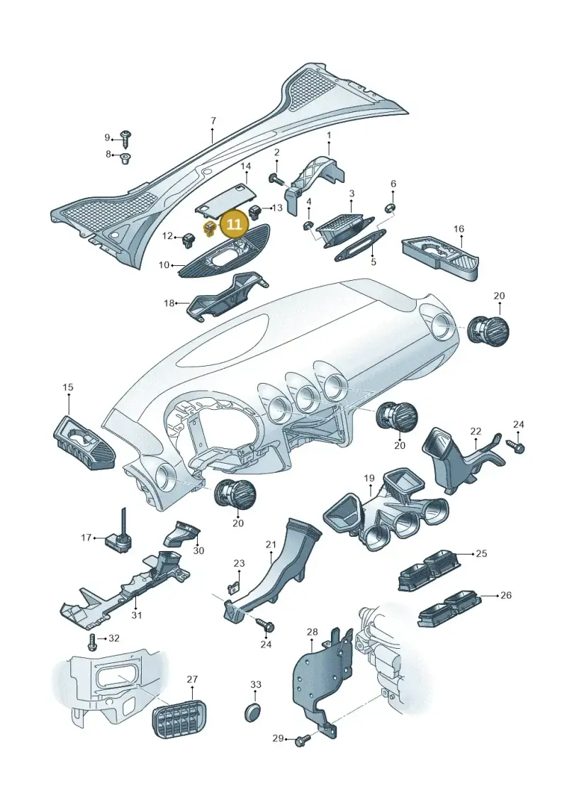 8J09075394PK — Audi TTS Coupe 2.0 (2010-2014) diagram 609819300, position 11