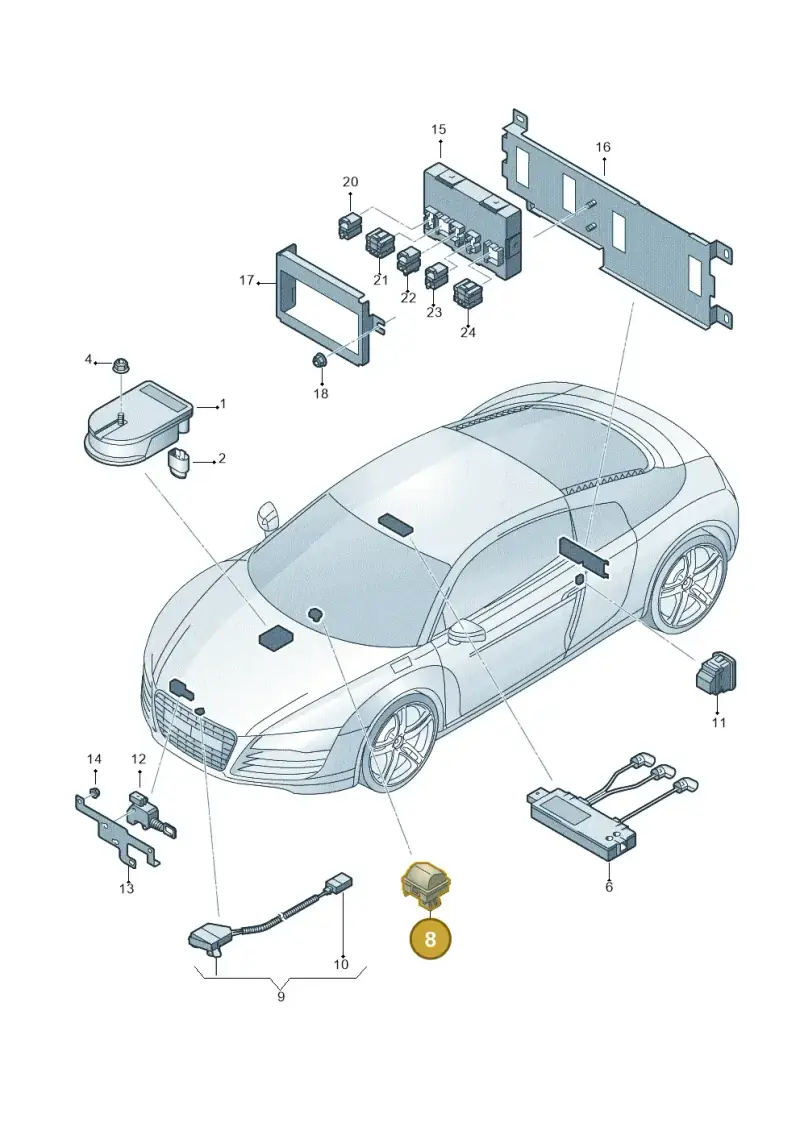 8J0919238 — Audi R8                08> (2007-) diagram 618951400, position 8