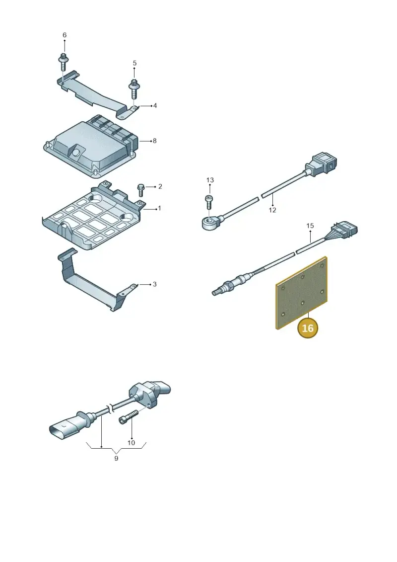 8J0971461 — Audi RS3 Sportback (2011-2012) diagram 676906000, position 16