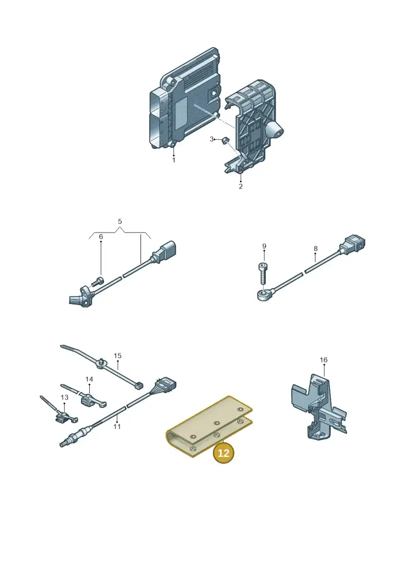 8J0971461 — Audi RS3 Sportback (2015-2016) diagram 858906000, position 12