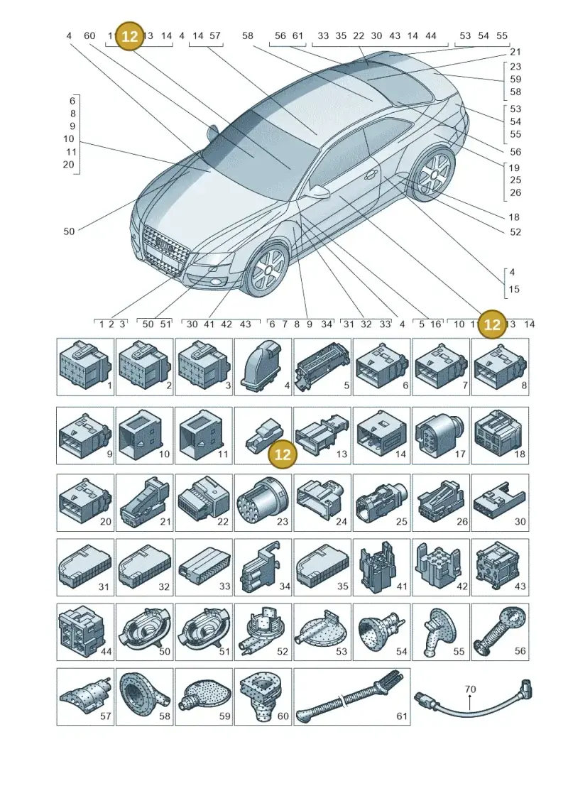 8J0972586 — Audi RS4 Av. qu. 4.2 (2012-2015) diagram 724971790, position 12