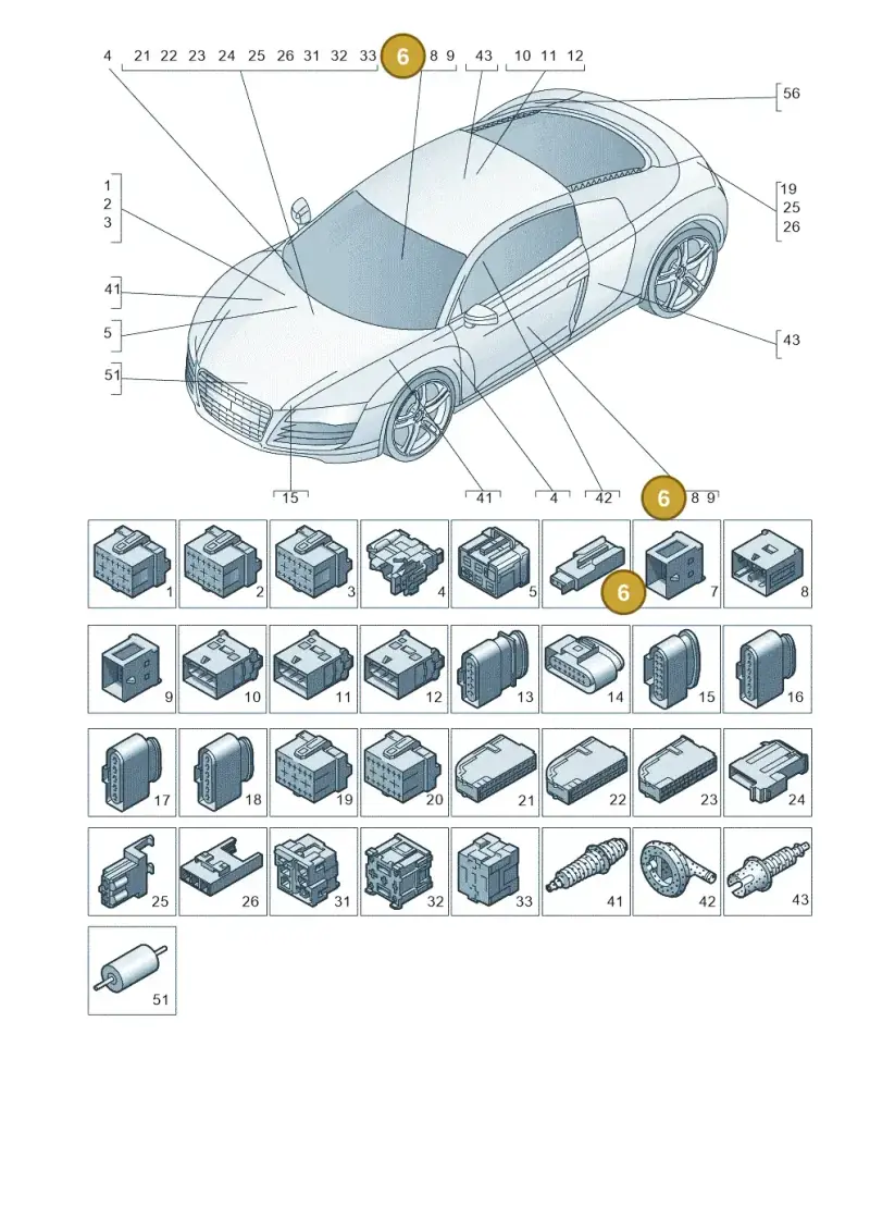 8J0972586 — Audi R8 qu. 5.2 (2012-2015) diagram 752971790, position 6