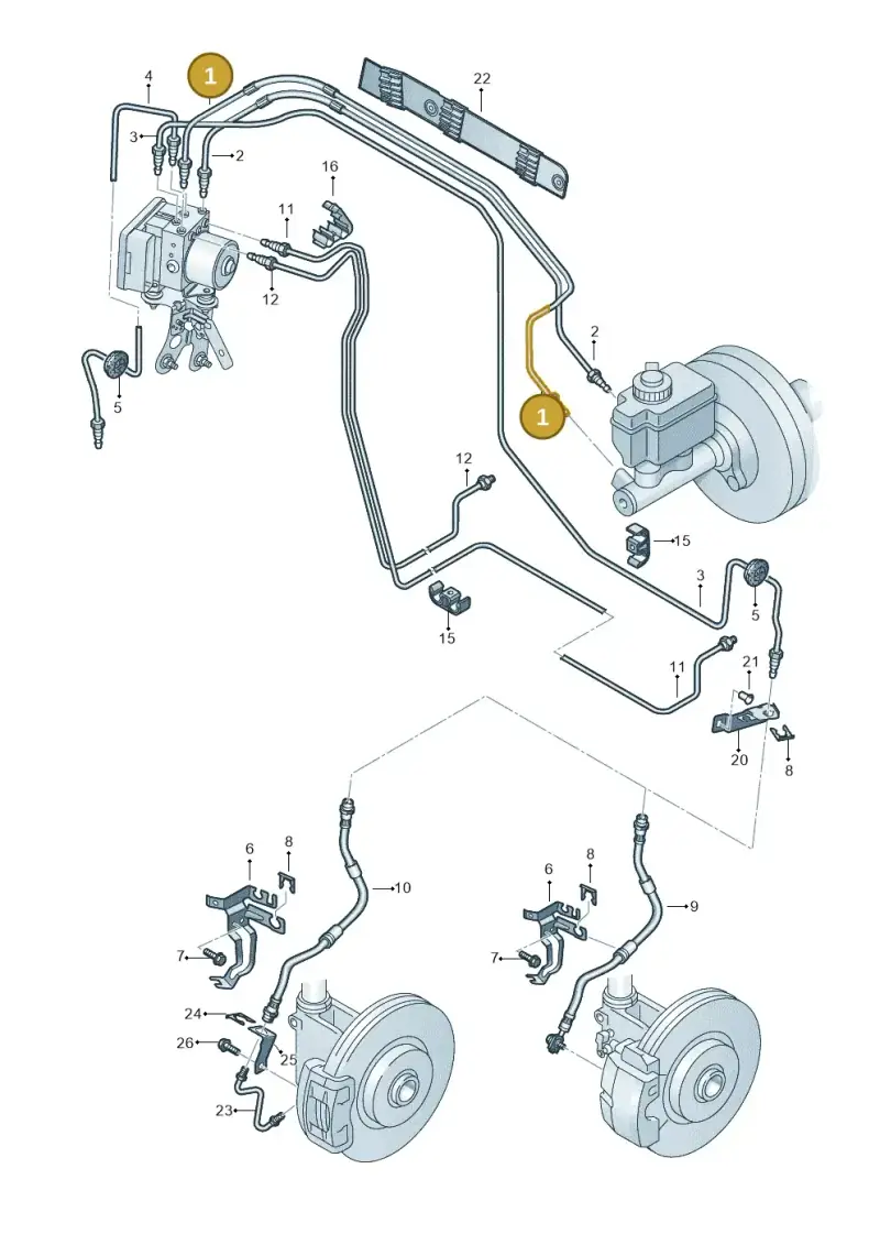 8J1614705F — Audi TTS Coupe 2.0 (2010-2014) diagram 609611200, position 1