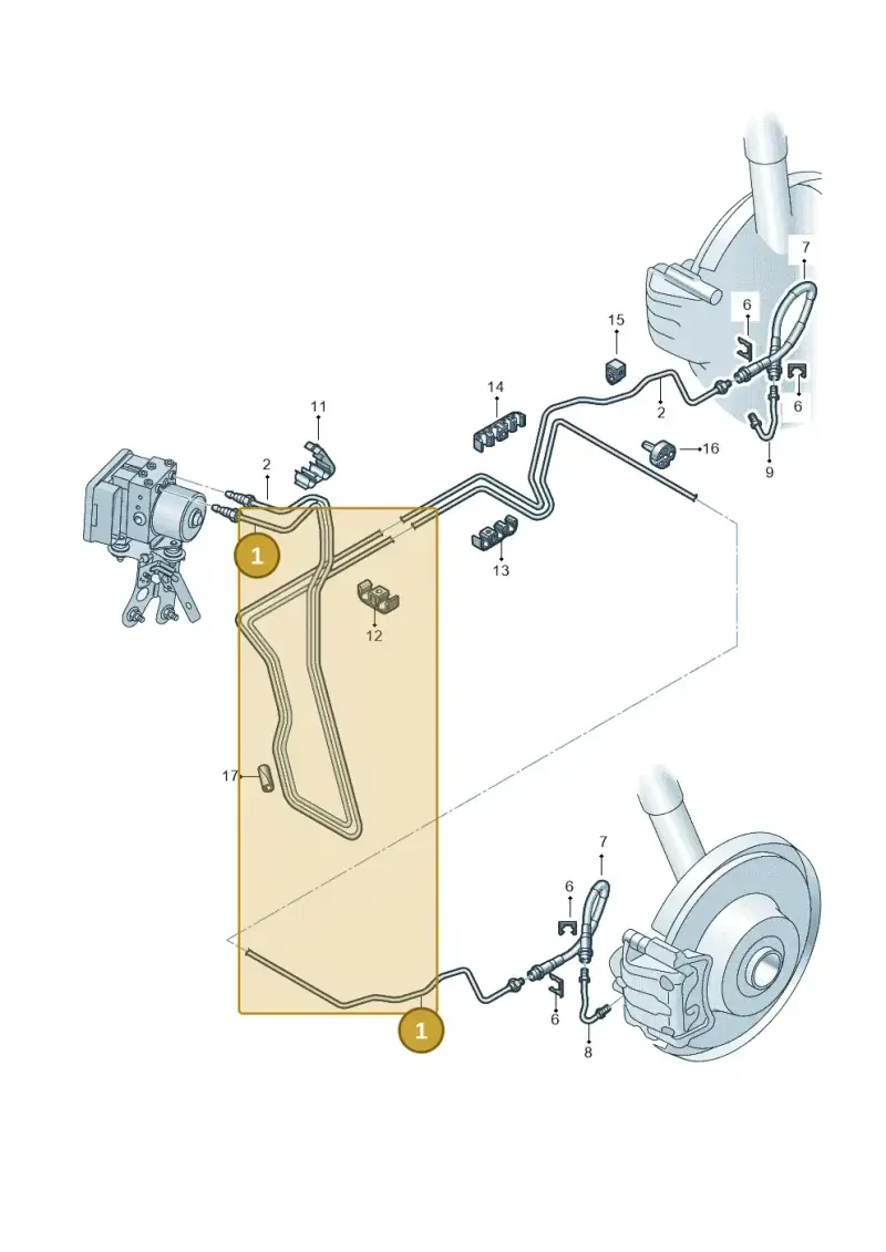 8J1614725D — Audi TTS Coupe 2.0 (2010-2014) diagram 609611300, position 1