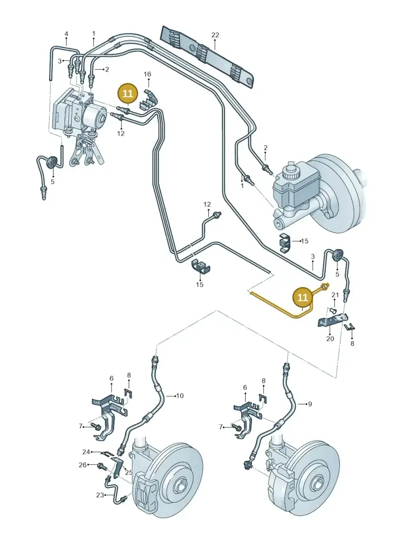 8J1614725D — Audi TTS Coupe 2.0 (2010-2014) diagram 609611200, position 11
