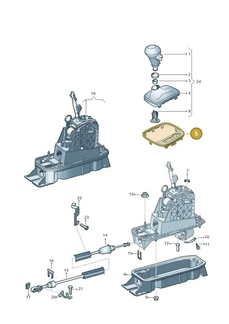 8J17134633Q7 — Audi TT Coupe/Roadster 08> (2007-) diagram 609713100, position 5