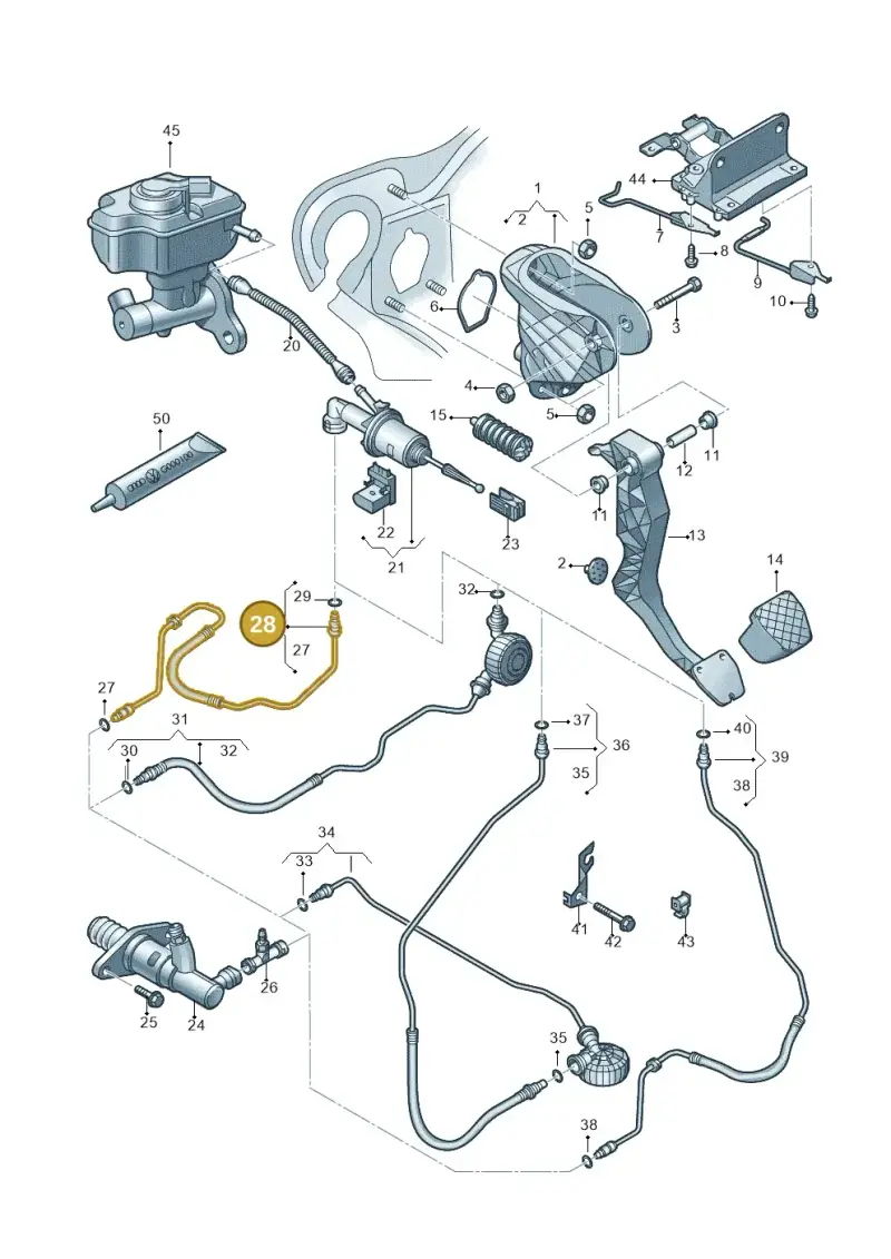 8J1721465A — Audi TTS Coupe 2.0 (2010-2014) diagram 707721250, position 28