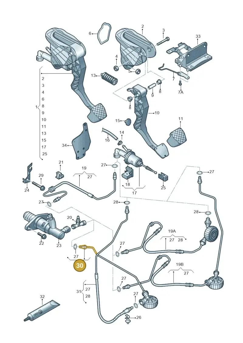 8J2721465 — Audi TT Coupe/Roadster 08> (2007-) diagram 409721250, position 30