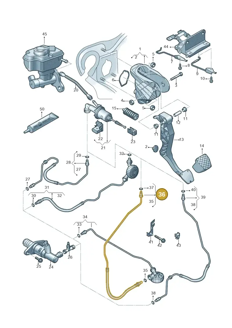 8J2721465C — Audi TTS Coupe 2.0 (2010-2014) diagram 707721250, position 36