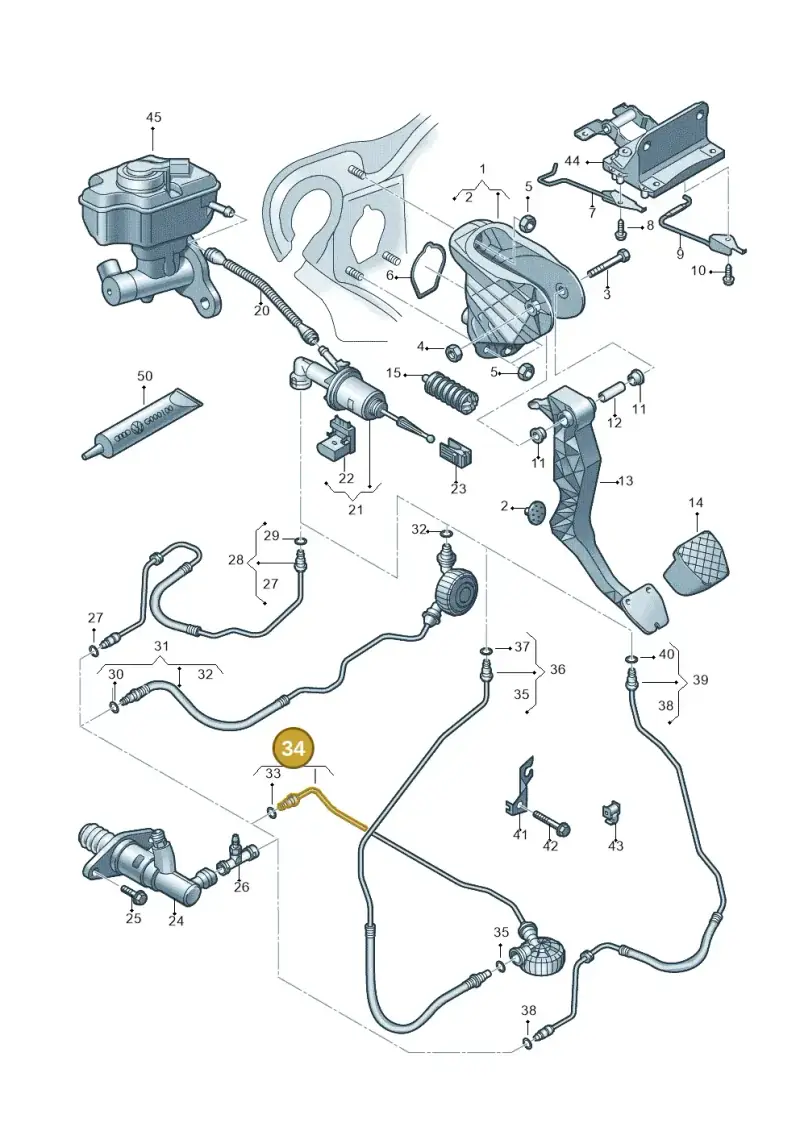 8J2721465 — Audi TTS Coupe 2.0 (2010-2014) diagram 707721250, position 34