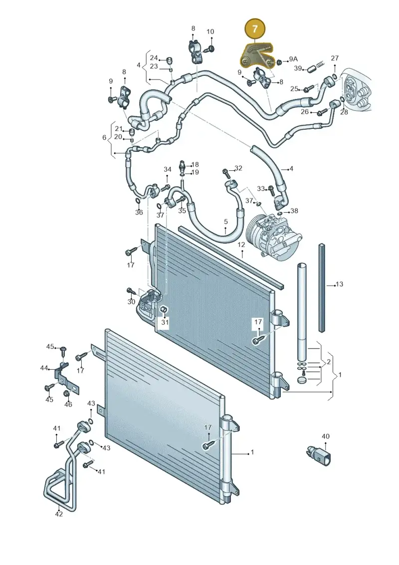 8J2820769 — Audi TTS Coupe 2.0 (2010-2014) diagram 609260410, position 7