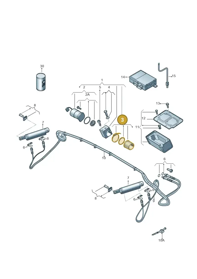 8J7898701 — Audi TTS Coupe 2.0 (2010-2014) diagram 609871200, position 3