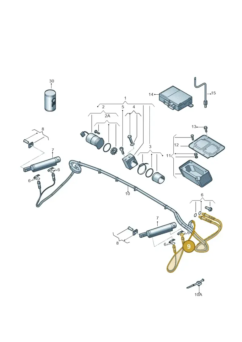 8J7898761 — Audi TTS Coupe 2.0 (2010-2014) diagram 609871200, position 9