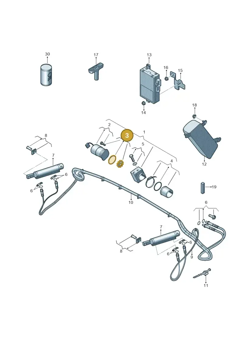 8J7898921 — Audi A3 Cab. 2.0 TDI (2007-2013) diagram 642871200, position 3