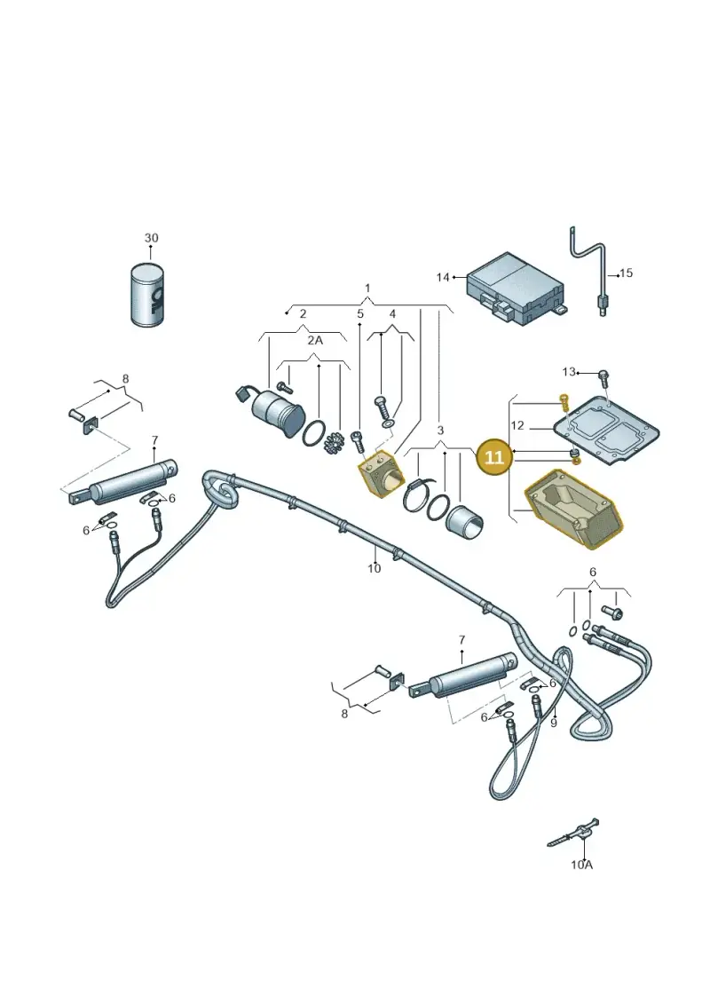 8J7898993 — Audi TTS Coupe 2.0 (2010-2014) diagram 609871200, position 11