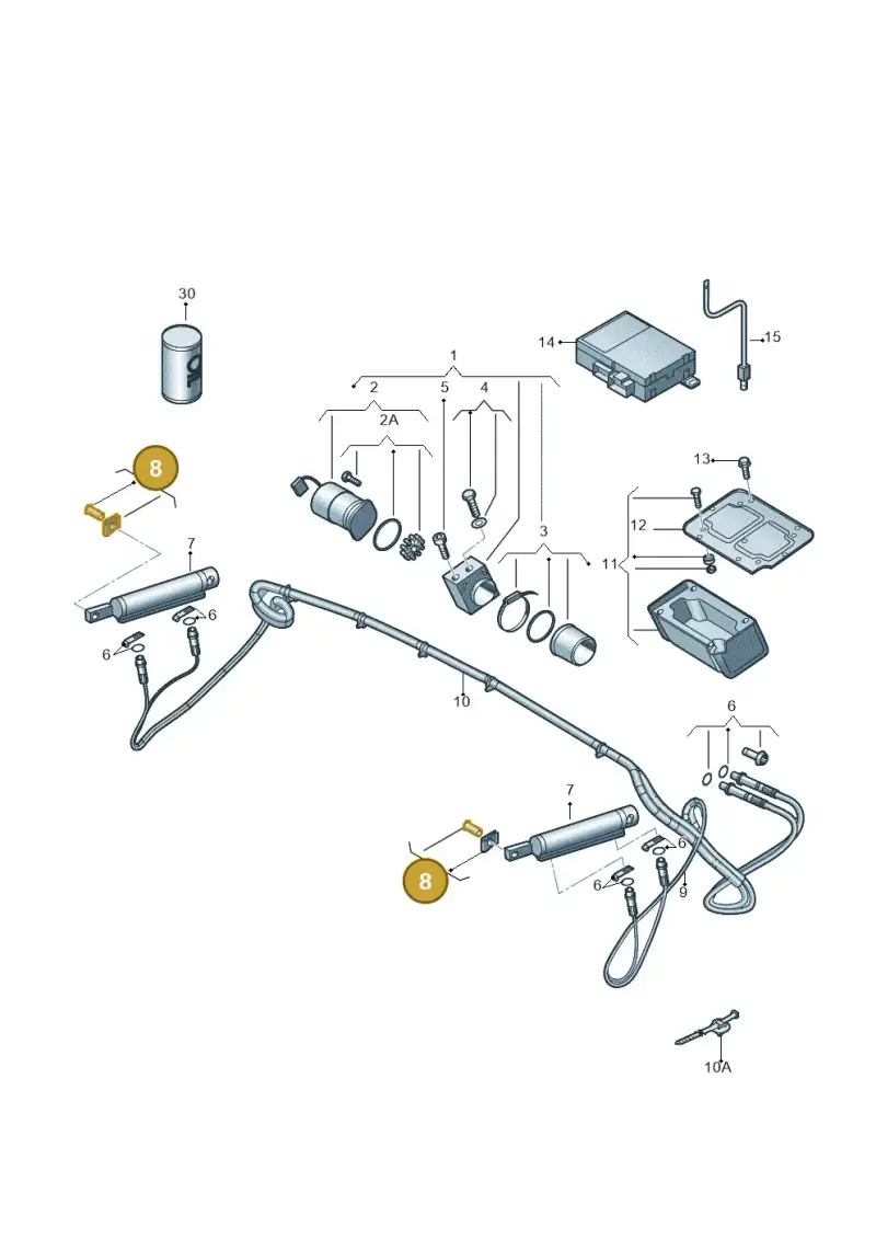 8J7898994 — Audi TTS Coupe 2.0 (2010-2014) diagram 609871200, position 8