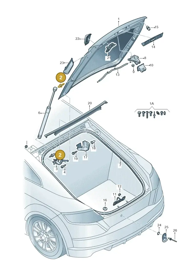 8J8827439D — Audi TTS Coupe 2.0 (2014-2023) diagram 850827000, position 2