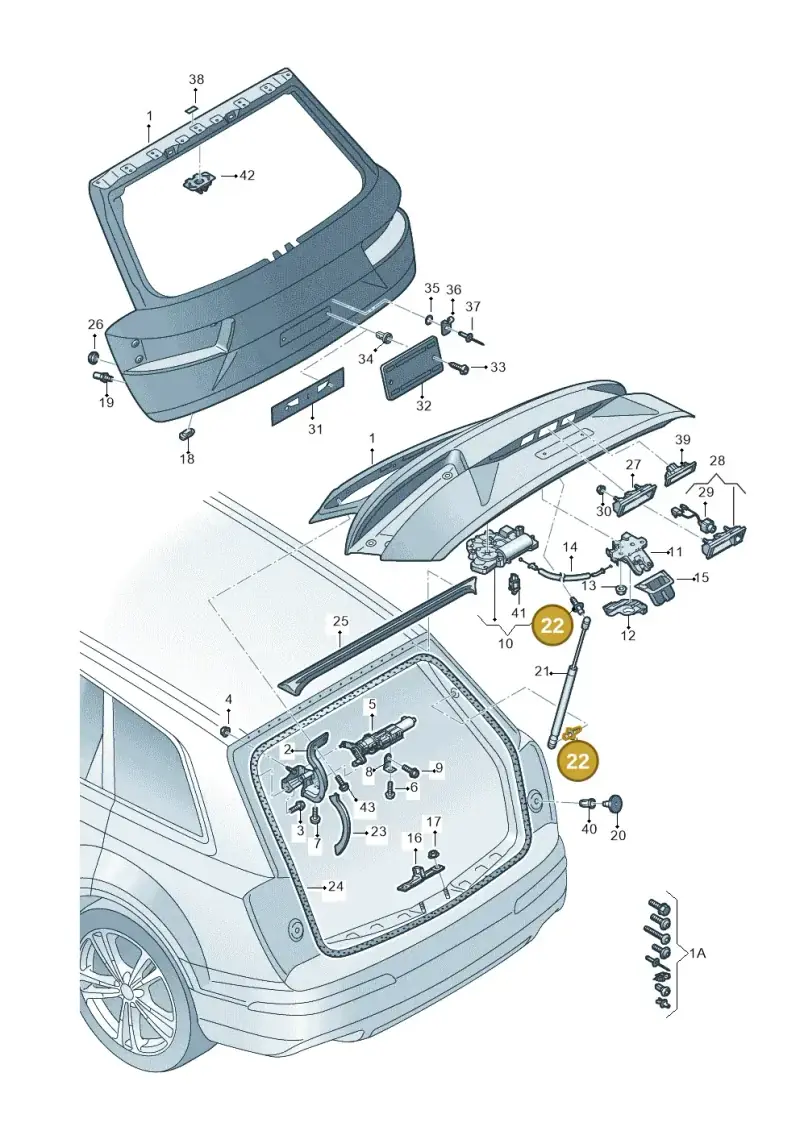 8J8827439D — Audi Q7 qu. 3.0 TDI (2015-2019) diagram 859827000, position 22