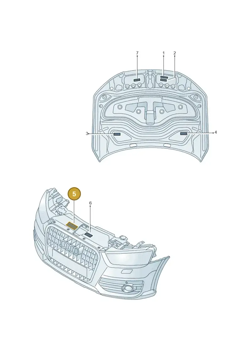 8K0010520 — Audi A7 Sportback (2014-2018) diagram 788010100, position 5