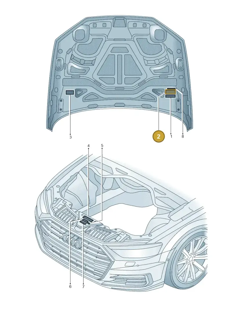 8K0010520G — Audi A8L (2017-2022) diagram 838010100, position 2
