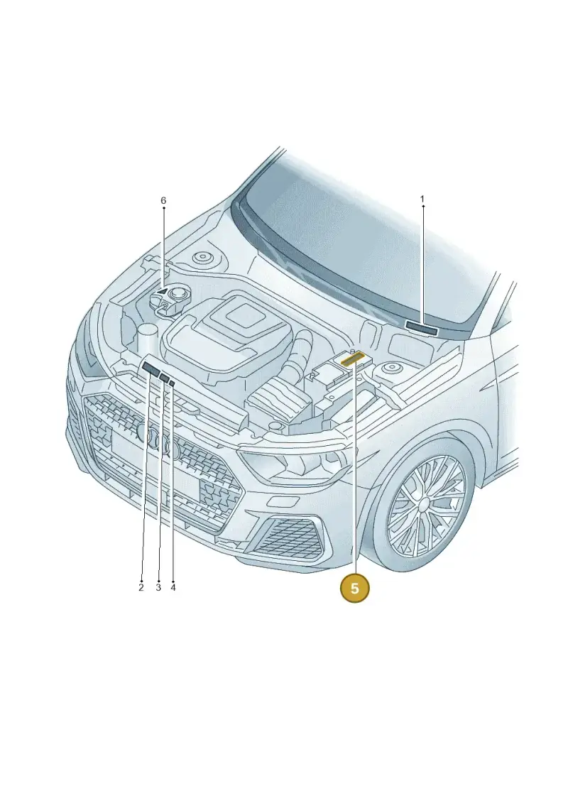 8K0010523 — Audi A1 sportback 1.0 (2018-) diagram 592010100, position 5