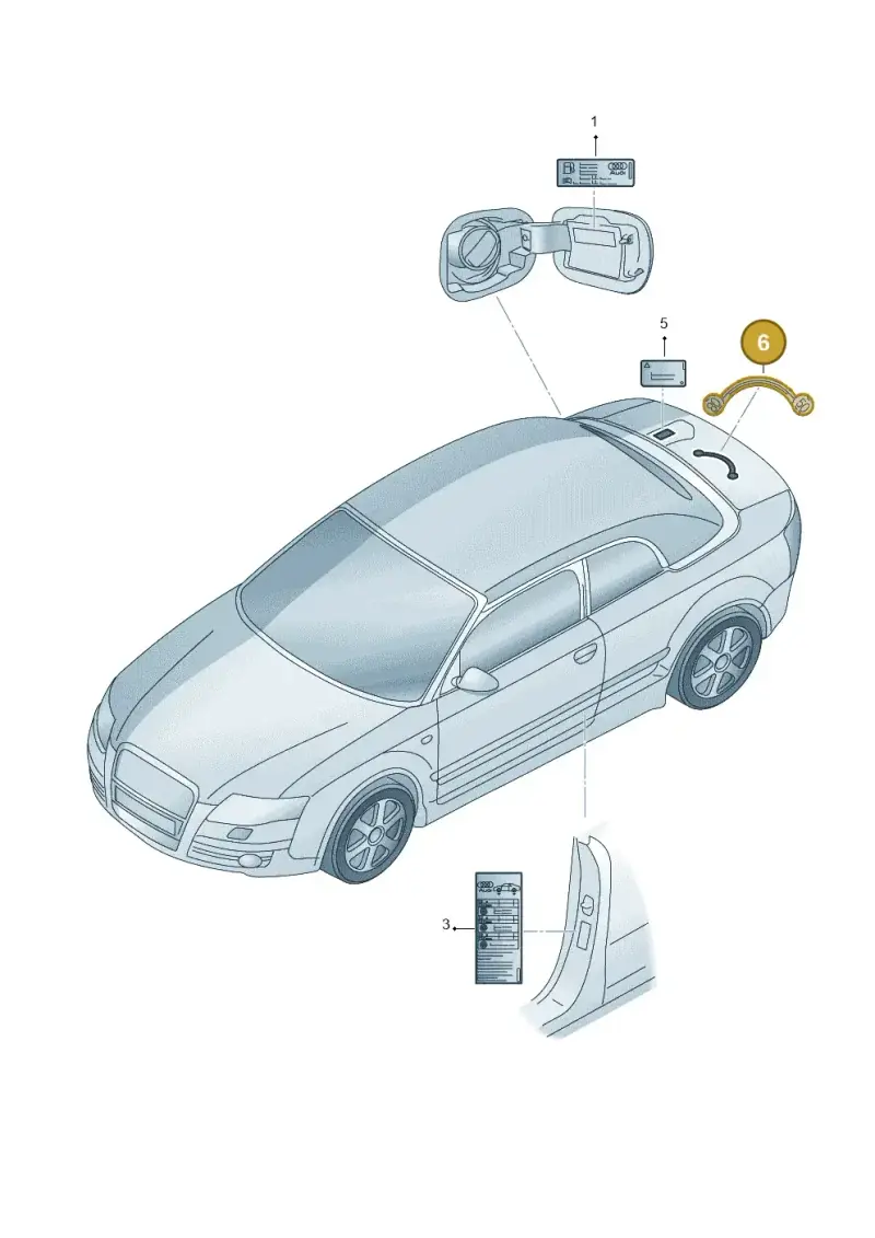 8K0010539B — Audi RS4 Cabrio qu.    08> (2007-) diagram 492010200, position 6