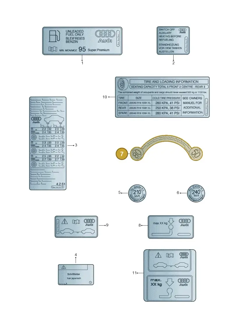 8K0010539B — Audi A6 Av. qu. 3.0 (2012-2018) diagram 620010200, position 7