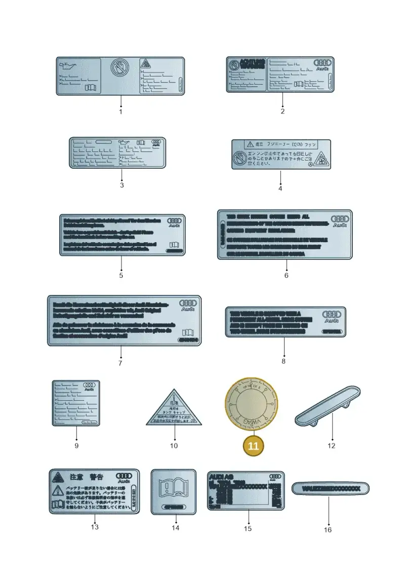 8K0010571A — Audi R8 qu. 5.2 (2012-2015) diagram 752010400, position 11