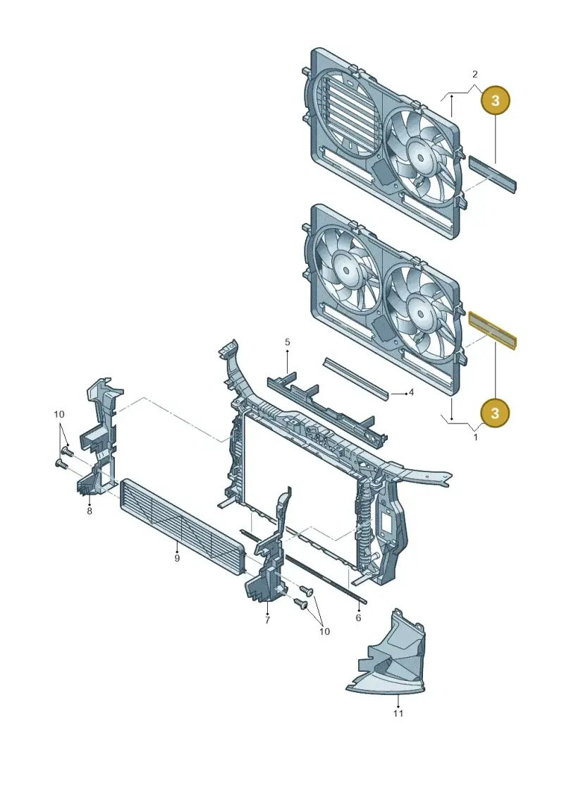 8K0121223A — Audi Q5 qu. 2.0 TDI (2012-2017) diagram 647121900, position 3