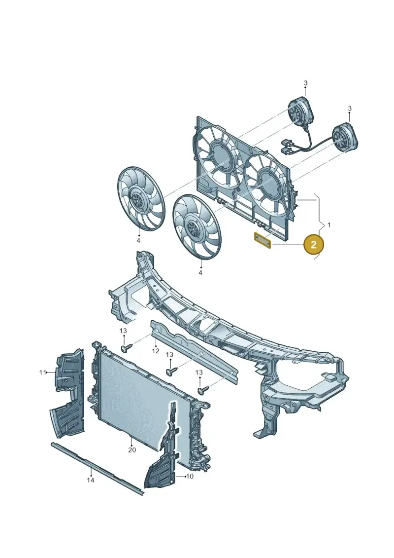 8K0121223A — Audi A7 Sportback (2014-2018) diagram 788121900, position 2