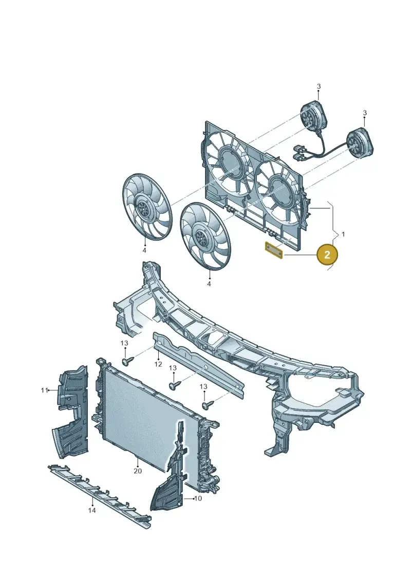 8K0121223A — Audi A6 qu. 3.0 tdi (2014-2018) diagram 788121910, position 2