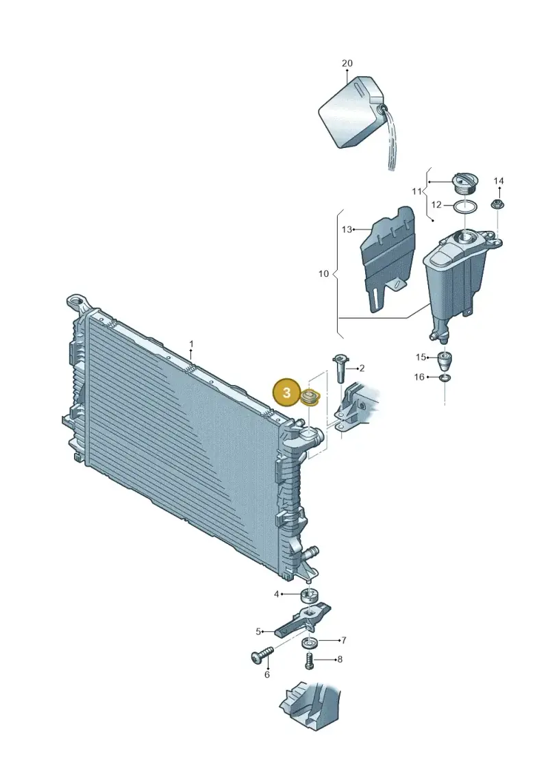8K0121275C — Audi Q5 qu. 2.0 TDI (2012-2017) diagram 620121700, position 3