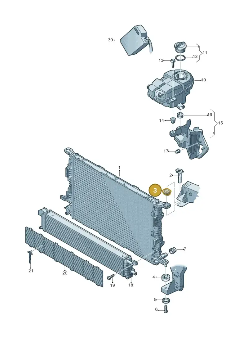 8K0121275C — Audi A8L qu. 3.0 TDI (2013-2018) diagram 696121720, position 3