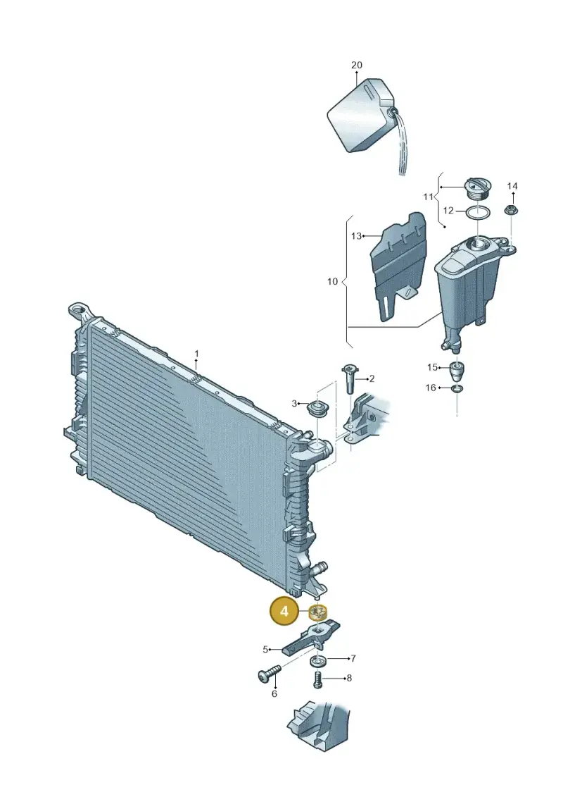 8K0121276A — Audi Q5 qu. 2.0 TDI (2012-2017) diagram 620121700, position 4