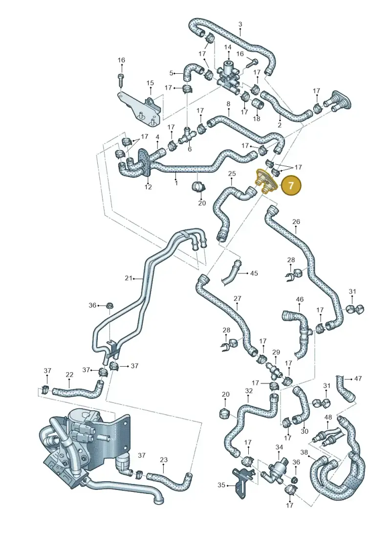 8K0122291A — Audi A5 Sportback (2011-2017) diagram 724261250, position 7